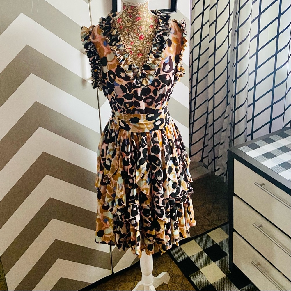 Lots of Ruffles! Leopard print.